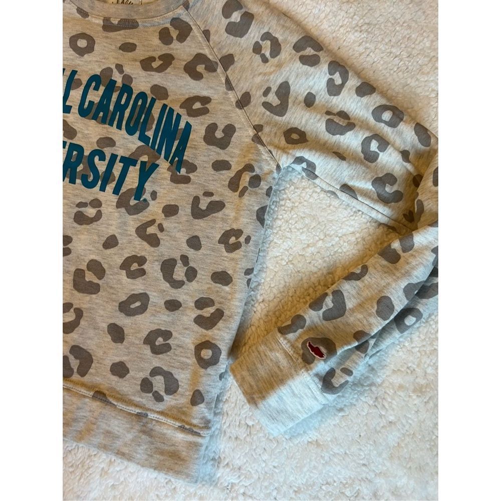 League Brand Coastal Carolina University Leopard Lightweight Pullover, Sz S - Picture 4 of 6